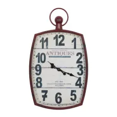 White Vintage Metal Wall Clock