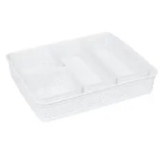 Simplify 5-Piece Organizing Basket Set White