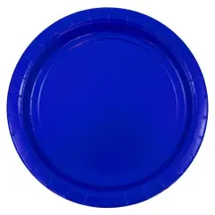 JAM Paper 9" Paper Party Plates, 50ct. Royal Blue