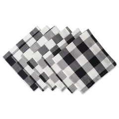 DII&reg; Buffalo Check Oversized Napkin, 6ct. Black/White