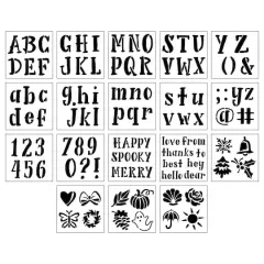 Alphabet Handlettered Serif Stencils, 12" x 12" by Craft Smart&reg;