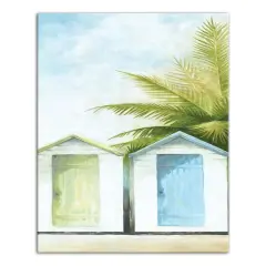 Beach Huts 16" x 20" Canvas Wall Art