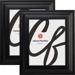 2 Pack Craig Frames Upscale Satin Black Picture Frame