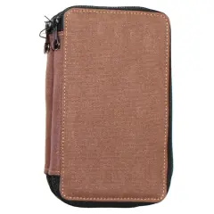 Global Art 48 Slot Canvas Pencil Case Chocolate