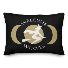 Welcome Witches Throw Pillow