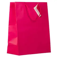 JAM Paper Large Matte Gift Bag, 3ct. Hot Pink