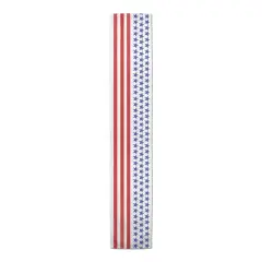 90" Simple Stars & Stripes Cotton Twill Runner