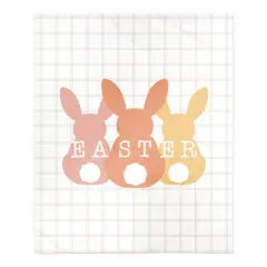 Easter Bunny Lineup Blanket 50" x 60" Sherpa Fleece Blanket