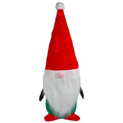35" Lighted Red & Green Christmas Gnome Yard Decoration