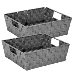Simplify Gray Large Storage Shelf Tote Set