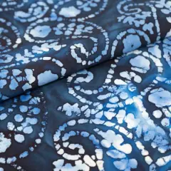 SINGER Handmade Blue Batik Cotton Print Jelly Roll