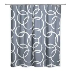 Circles Shower Curtain Slate