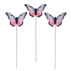 Fabric Butterflies, 3ct. by Ashland&reg; Pink/Blue