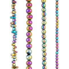 Mixed Rainbow Reconstituted Hematite Beads by Bead Landing&trade;