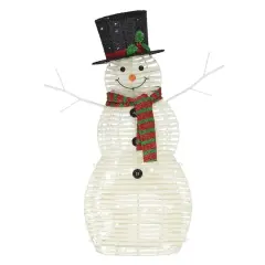 4ft. Outdoor Pre-Lit Snowman with LED Lights