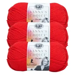 3 Pack Lion Brand&reg; Vanna's Choice&reg; Solid Yarn Scarlet