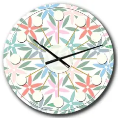 Designart 'Retro Abstract Flower Design Iii Mid-Century Modern Wall Clock