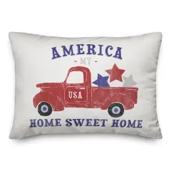 America My Home Sweet Home Throw Pillow