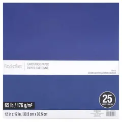 12" x 12" Cardstock Paper by Recollections&trade;, 25 Sheets Indigo