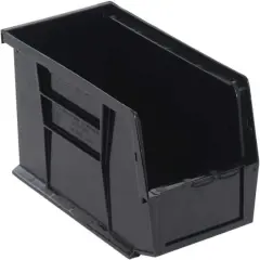 Quantum Storage Systems&reg; Black 10.875" x 5.5" x 5" ULTRA Stack & Hang Bins, 12ct.