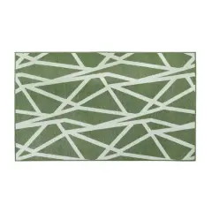 My Magic Carpet Intersections Washable Rug Juniper Green