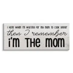 Stupell Industries Waiting for Mom Cook Dinner Funny Family Phrase Canvas Wall Art