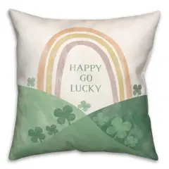 Happy Go Lucky St. Patrick's Day Throw Pillow