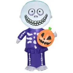 4ft. Airblown&reg; Inflatable Halloween Barrel with Jack-o'-Lantern