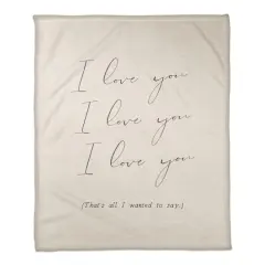 50" x 60" I Love You That's All Coral Fleece Throw Blanket