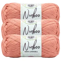3 Pack Lion Brand&reg; Nuboo Yarn Salmon