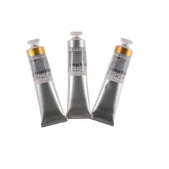 Lascaux 3 Color Metallic Artist Acrylics Set