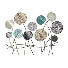 38" Multicolored Modern Iron Wall D&eacute;cor