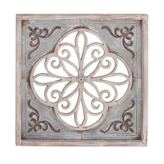 Gray Wood & Metal Farmhouse Wall Decoration