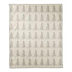 Tree Winter Snow 50x60 Coral Fleece Blanket