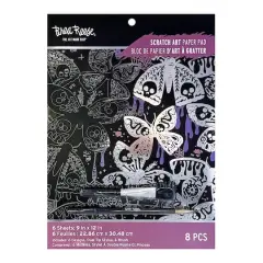 Brea Reese&trade; 9" x 12" Halloween Patterns Scratch Art Paper Pad