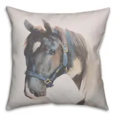 Horse Watercolor Throw Pillow