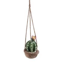 7" Southwestern Potted Cactus Hanging Basket