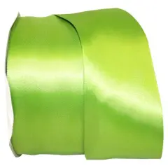 JAM Paper 2.5'' x 50yd. Double Face Satin Ribbon Kiwi