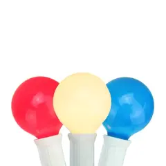 10ct. Red & Blue 4th of July G40 Globe Light Set