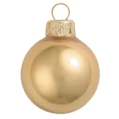 Whitehurst 28ct. 2" Gold Metallic Glass Ball Ornaments