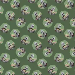 The Mandalorian Mando & Child Toss Precut Cotton Fabric