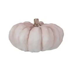 Hello Honey&reg; 5.75" Cream Pumpkin D&eacute;cor with Stone Powder Finish