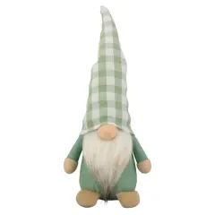 12" Spring Gnome with Green Plaid Hat