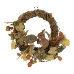22" Designer Premium Floral Squirrel & Mushroom Wreath by Ashland&reg;