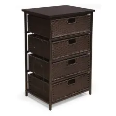 Badger Basket August Collection Tall Espresso Four Basket Storage Unit