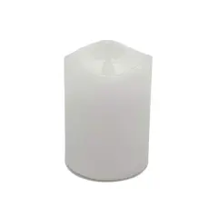 White Glowing Flame LED Wax Pillar Candle by Ashland&reg;