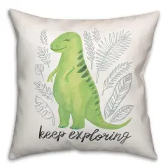 Keep Exploring 18" x 18" Throw Pillow