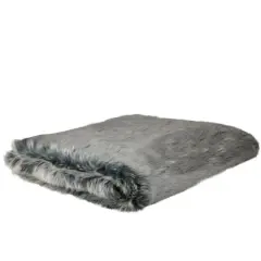 White & Gray Super Plush Throw Blanket