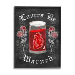 Stupell Industries Spooky Heart In Jar Framed Giclee Art Black