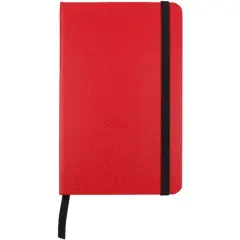 JAM Paper Small Hardcover Notebook with Elastic Band Red
